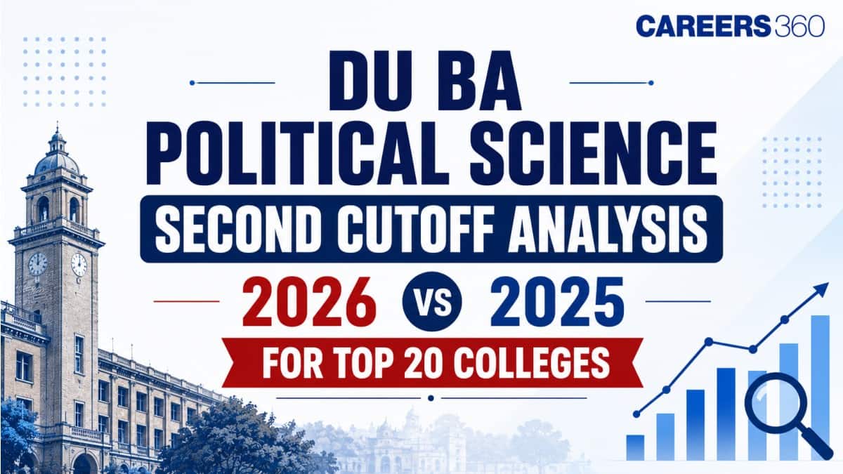 DU BA Political Science Second Cutoff Analysis 2026 vs 2025 for Top 20 Colleges